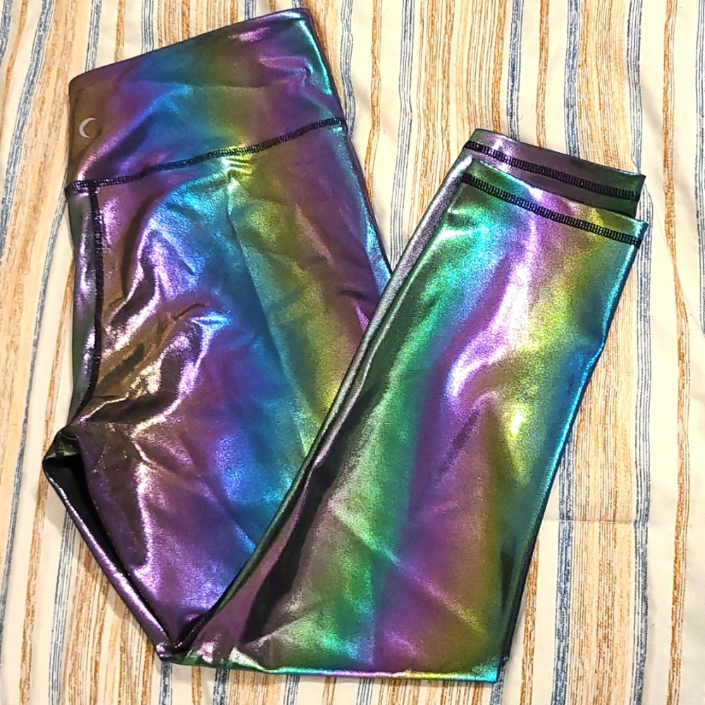 ZYIA Light n Tights Metallic Rainbow 14-16 NWOT
